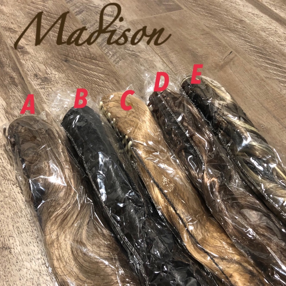 3 for $15 14” clip  wavy ponytail mixed bronde